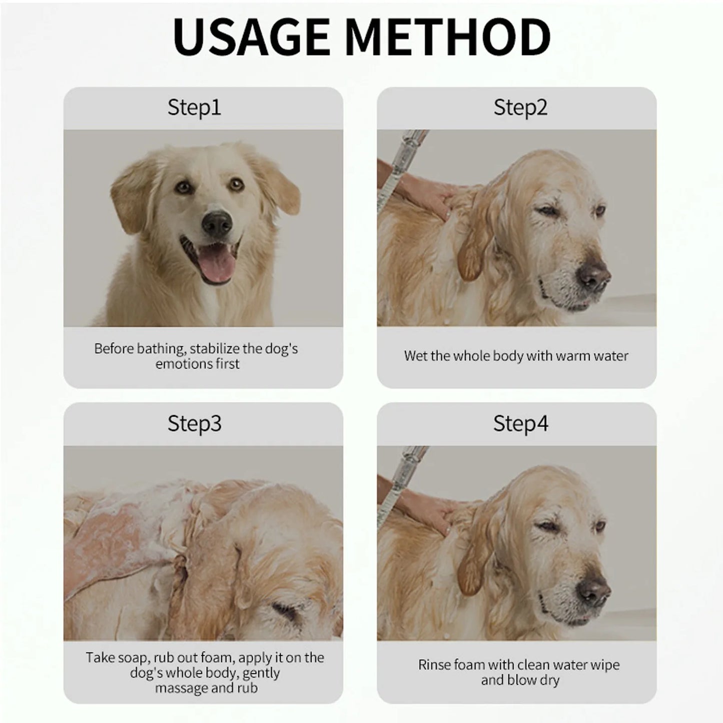 Dog and Cat Body Shampoo as a Soap Bar
Black, with Chin Softening and Removes Odor  also has Botanical Ingredients.