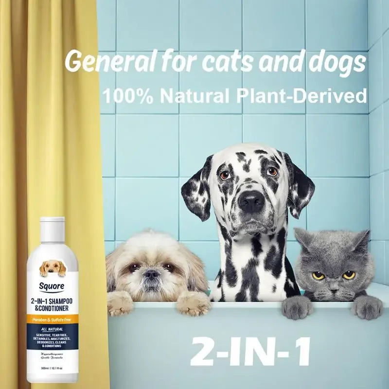 Cat and Dog shampoo and conditioner with a Sensitive Skin PH Balanced.