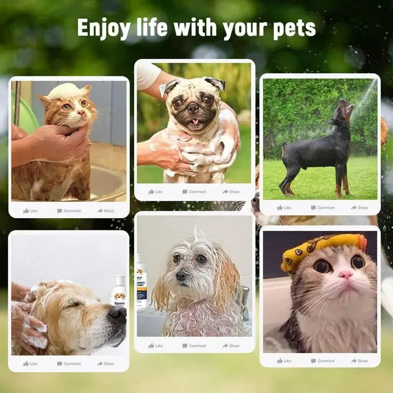 Cat and Dog shampoo and conditioner with a Sensitive Skin PH Balanced.